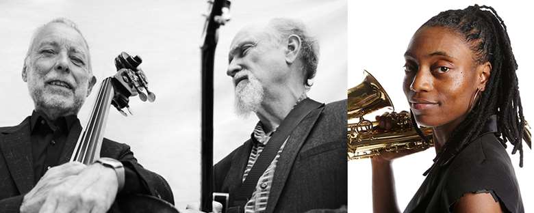 L-R: Dave Holland, John Scofield and Lakecia Benjamin