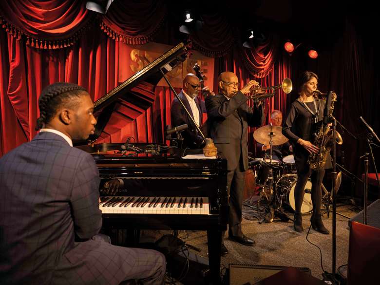The Eddie Henderson band with Melissa Aldana (photo: Jimmy Katz)