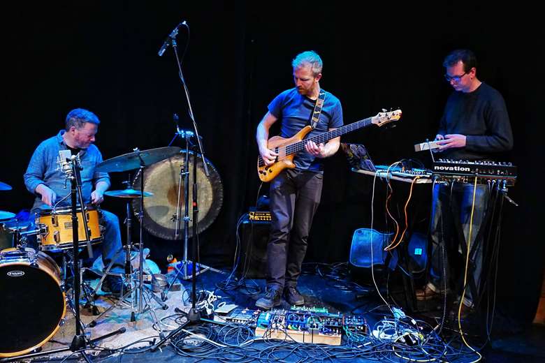 CollapseUncollapse L-R: Mark Sanders, Chris Mapp and Andrew Woodhead - photo by Steve Lawson