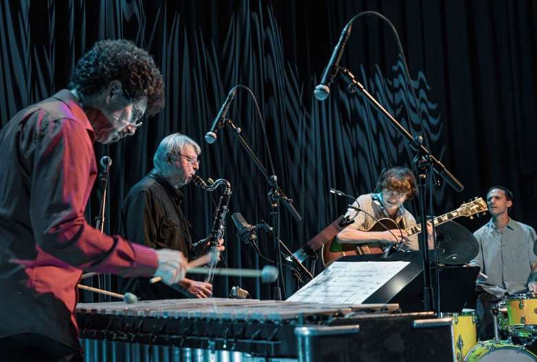 L-R: Rob Waring, John Surman, Rob Luft and Thomas Strønen