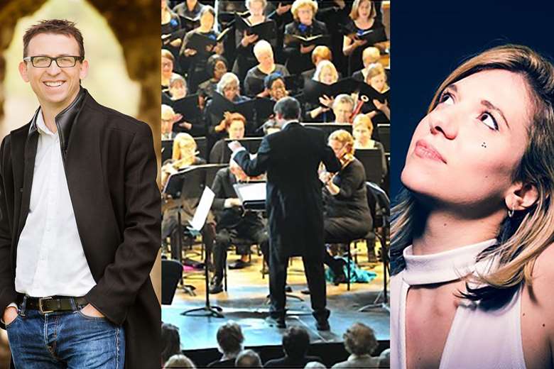 L-R: Will Todd, Civil Service Choir and Francesca Confortini