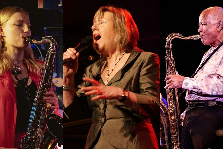 Swanage headliners L-R: Emma Rawicz, Norma Winstone and Art Themen