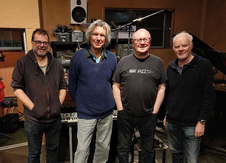 Threeway in the studio with John Etheridge
