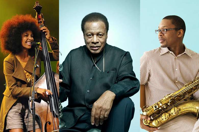 L-R: Esperanza Spalding, Wayne Shorter and Ravi Coltrane