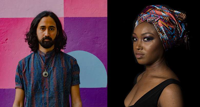 Sarathy Korwar (left) and Camilla George (right) at From The Source Fest